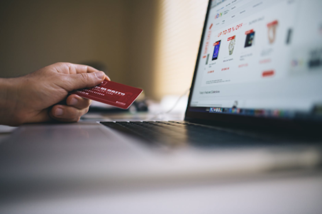 Online shopping hit its massive popularity during the pandemic as people would prefer not to visit a store for safety. Image by Negative Space, licensed under Pexels.