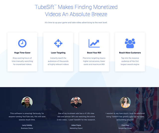 TubeSift’s software connects marketers with the top channels and videos on YouTube for connecting with their audience.