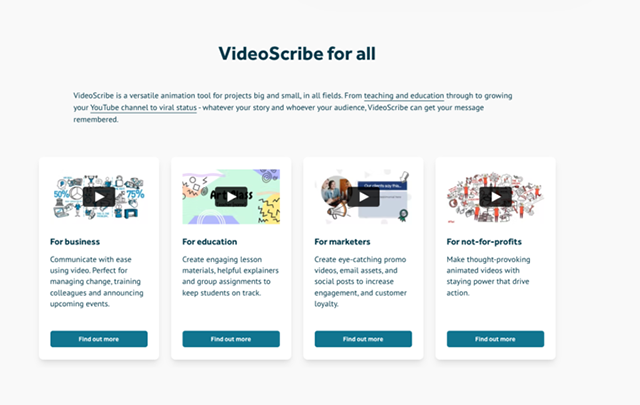 VideoScribe is designed to be an easy-to-use tool for creating whiteboard-style animation & explainer videos.
