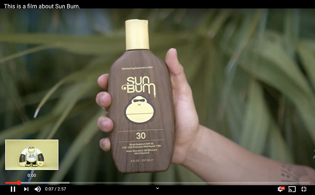 Sun Bum presents their information in a laid back and casual way which says a lot about what their company values are.